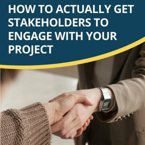 Business professionals shaking hands, representing stakeholder engagement in project management success
